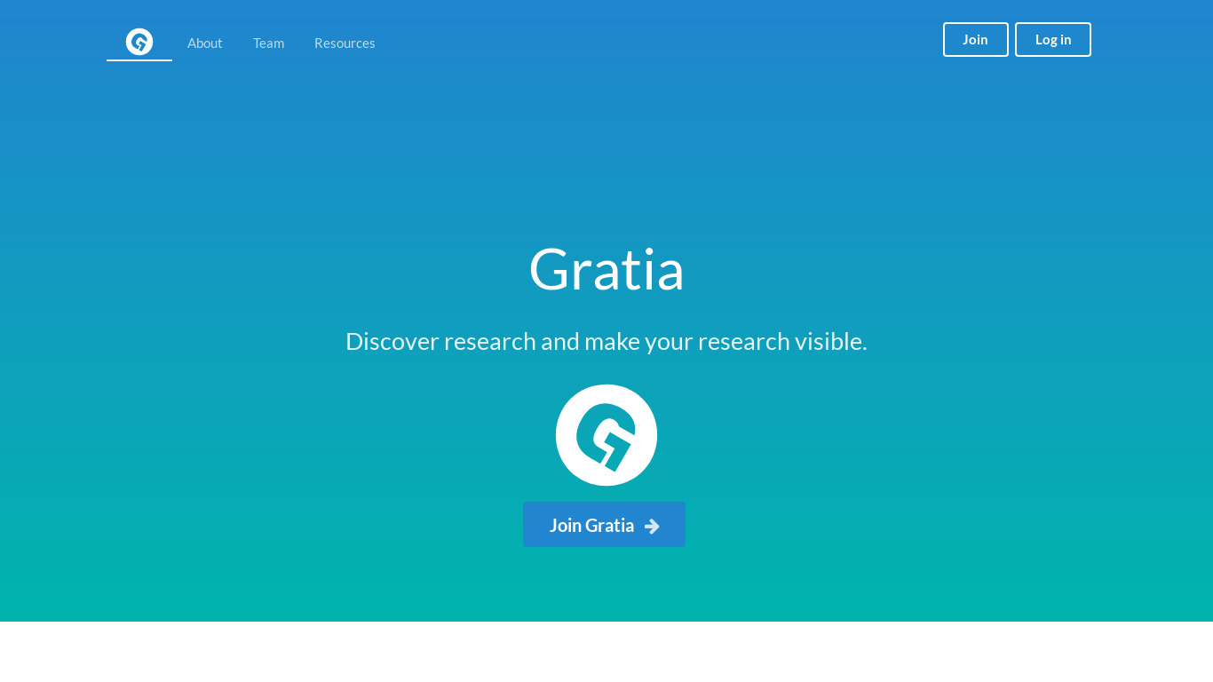 Gratia Landing page