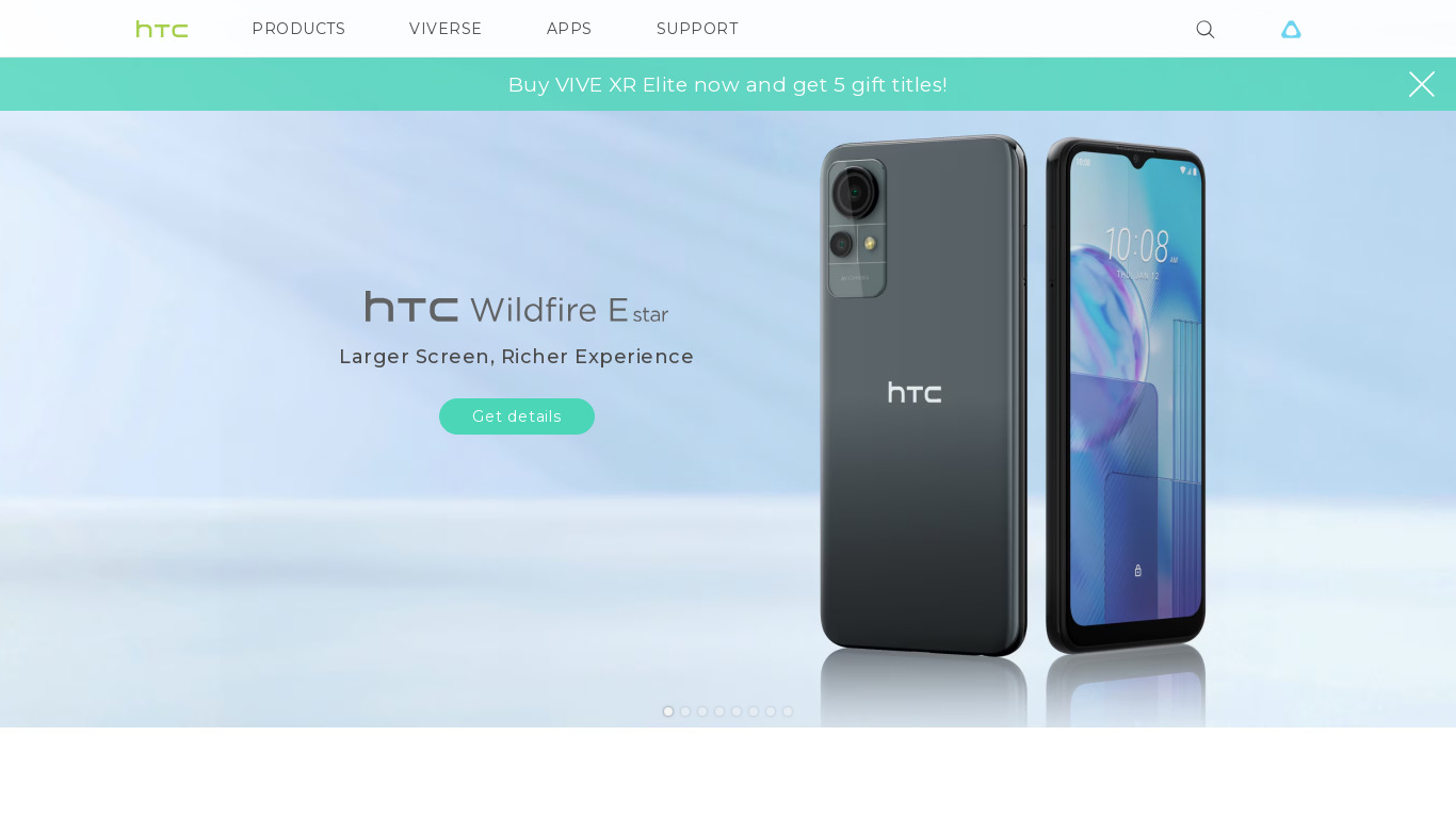 HTC File Manager Landing page