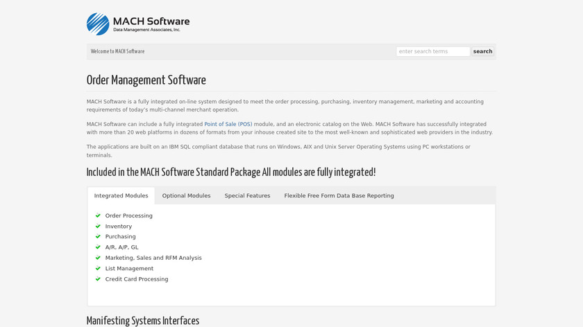 MACH Order Management Landing Page