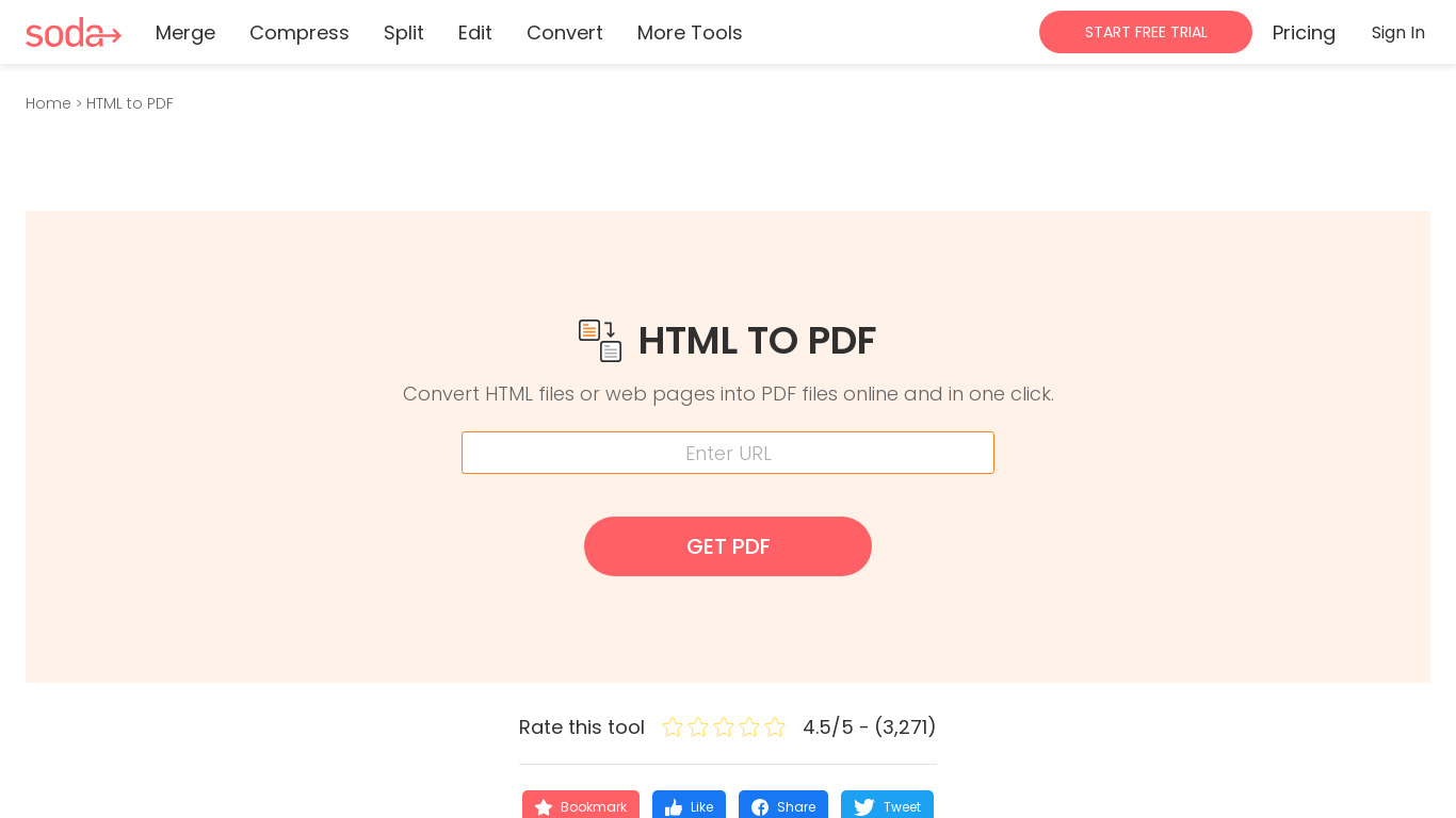 HTMLPDF Landing page