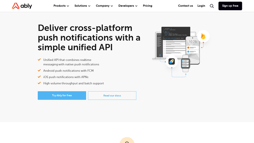 Ably Push Notifications Landing Page