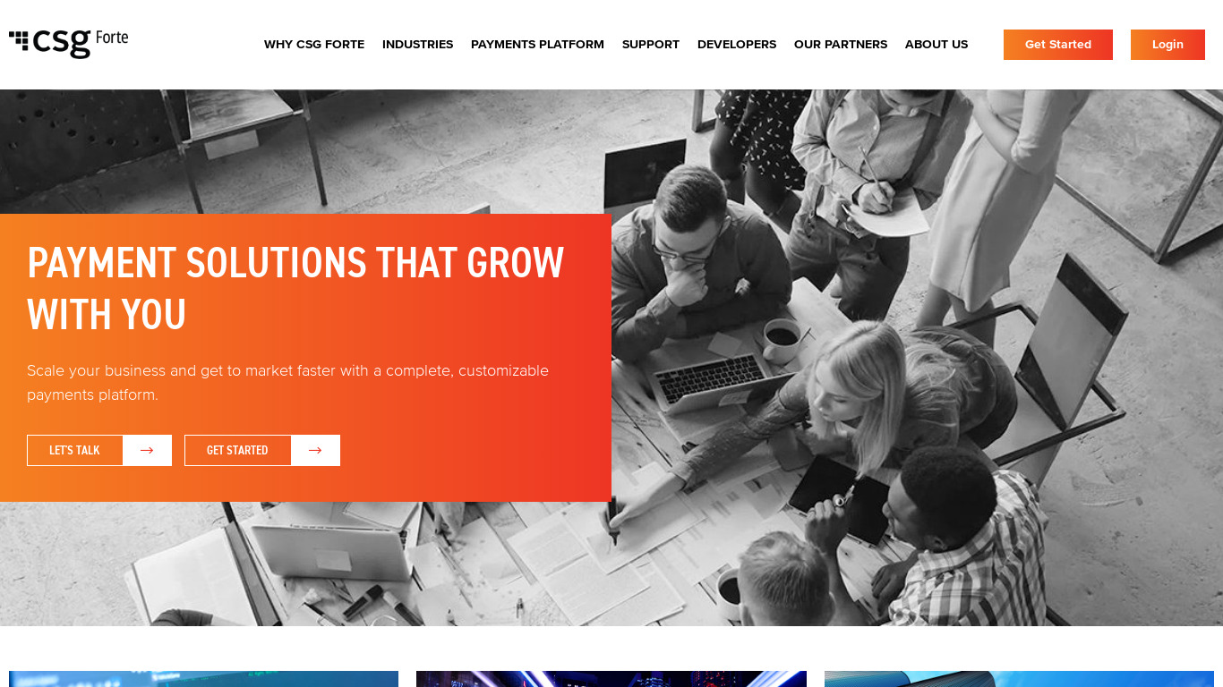 CSG Forte Landing page