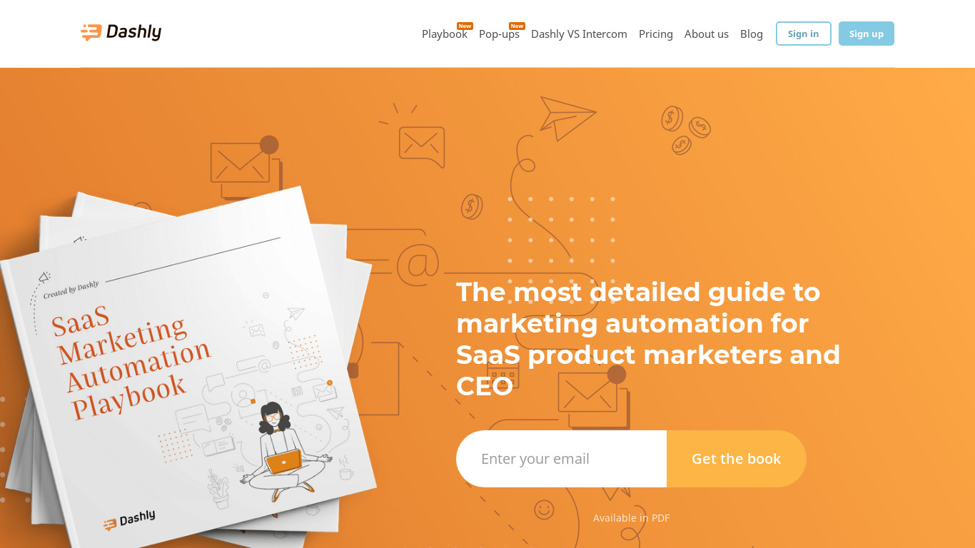 SaaS Marketing Automation Playbook Landing page