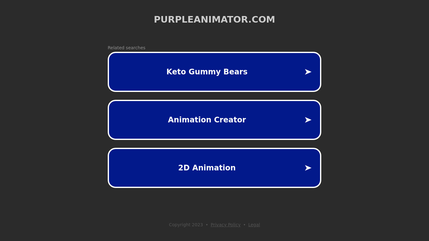 Purple Animator Landing page