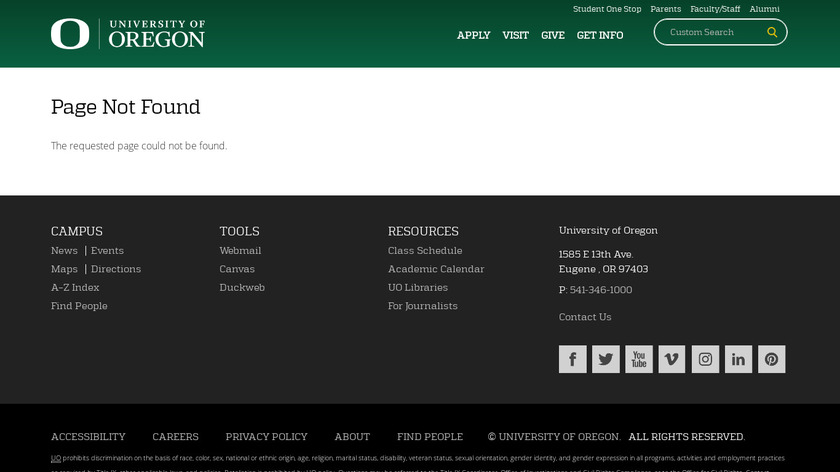 uoregon.edu TeXShop Landing Page