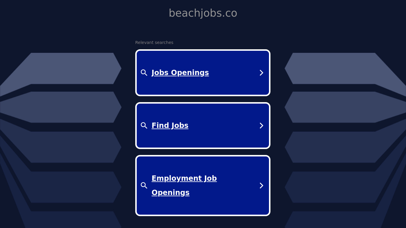 Beach Jobs Landing page