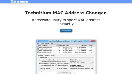 Technitium MAC Address Changer image