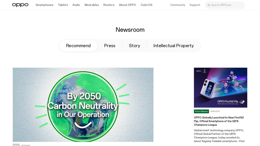 Oppo Reno Landing Page