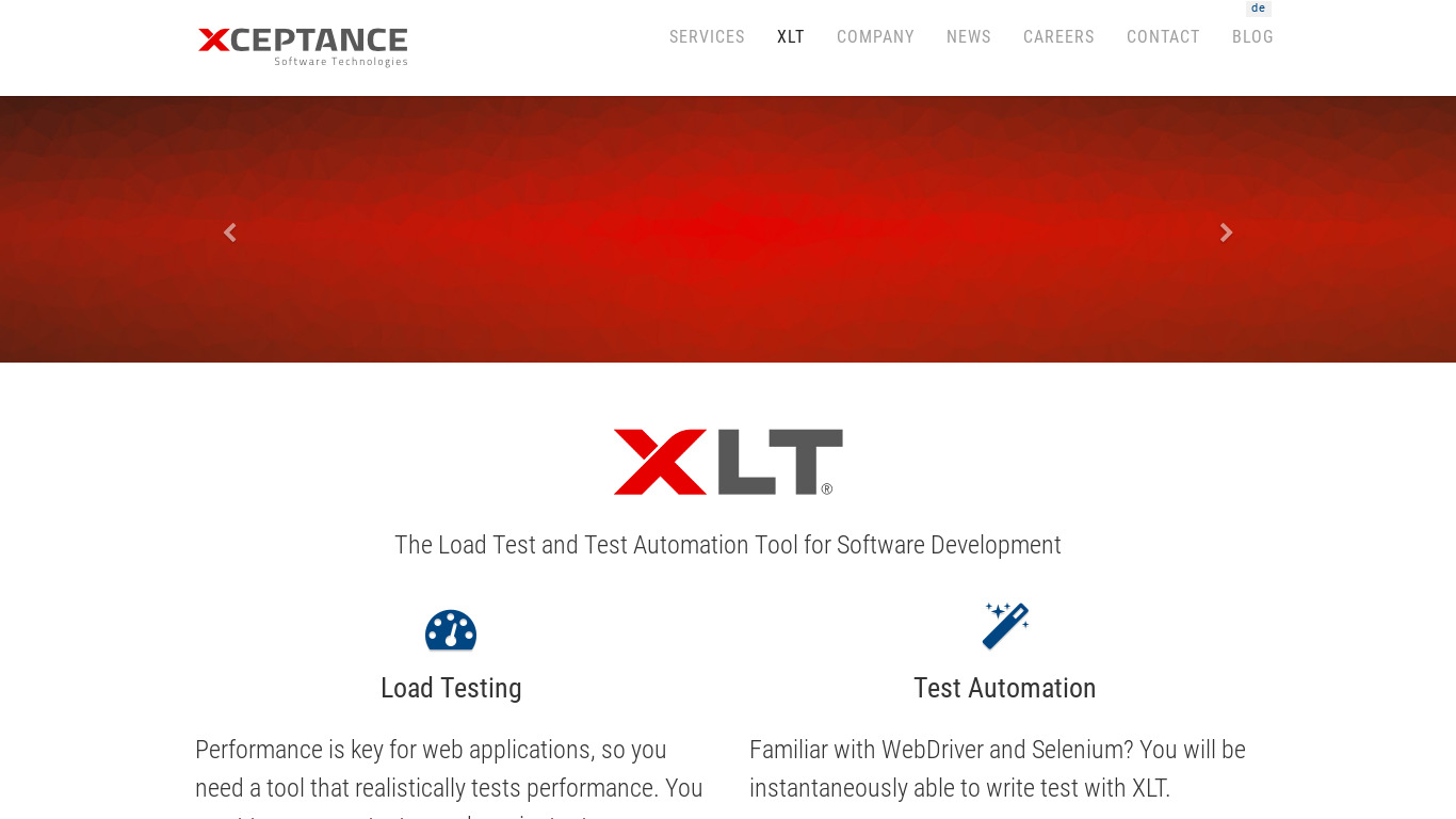 XLT - Xceptance LoadTest Landing page