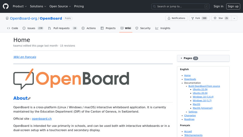 OpenBoard Landing Page