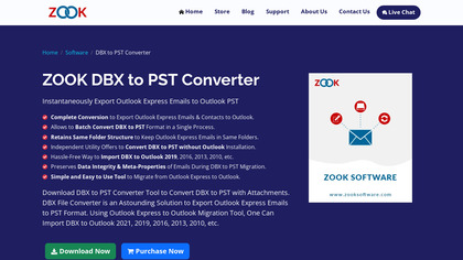 ZOOK DBX to PST Converter image