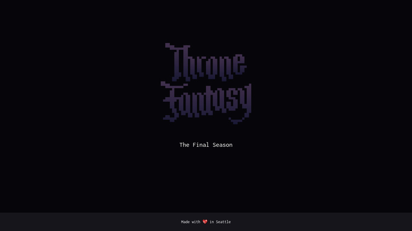 Throne Fantasy Landing Page