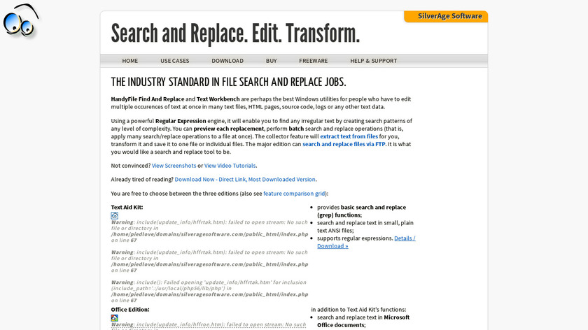 Text Workbench Landing Page