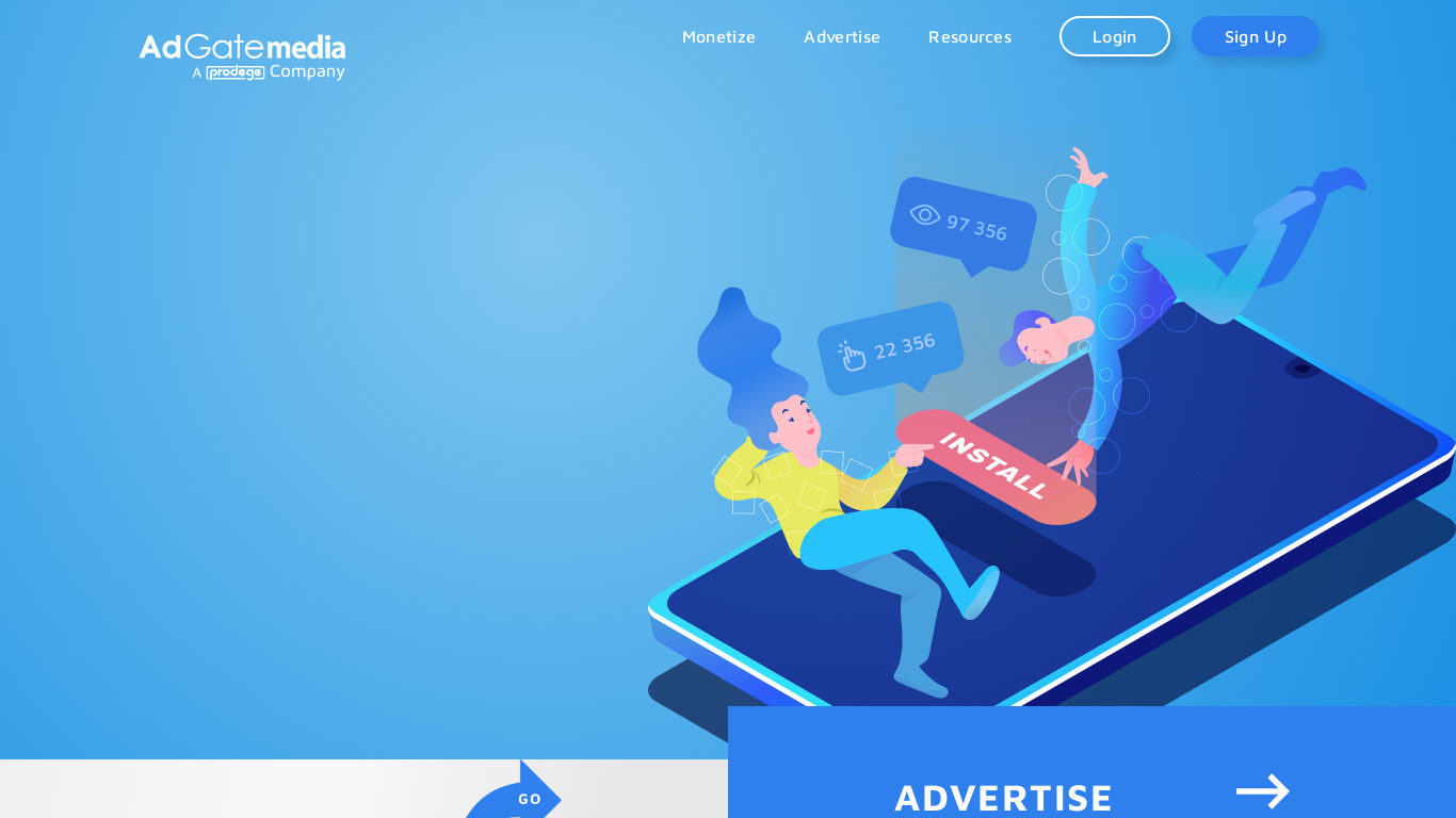 AdGate Media Landing page