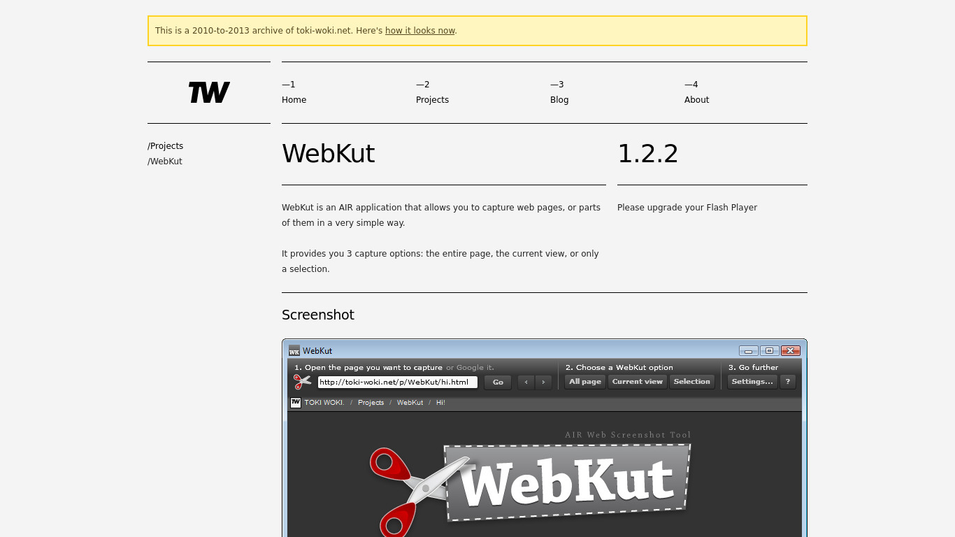 WebKut Landing page