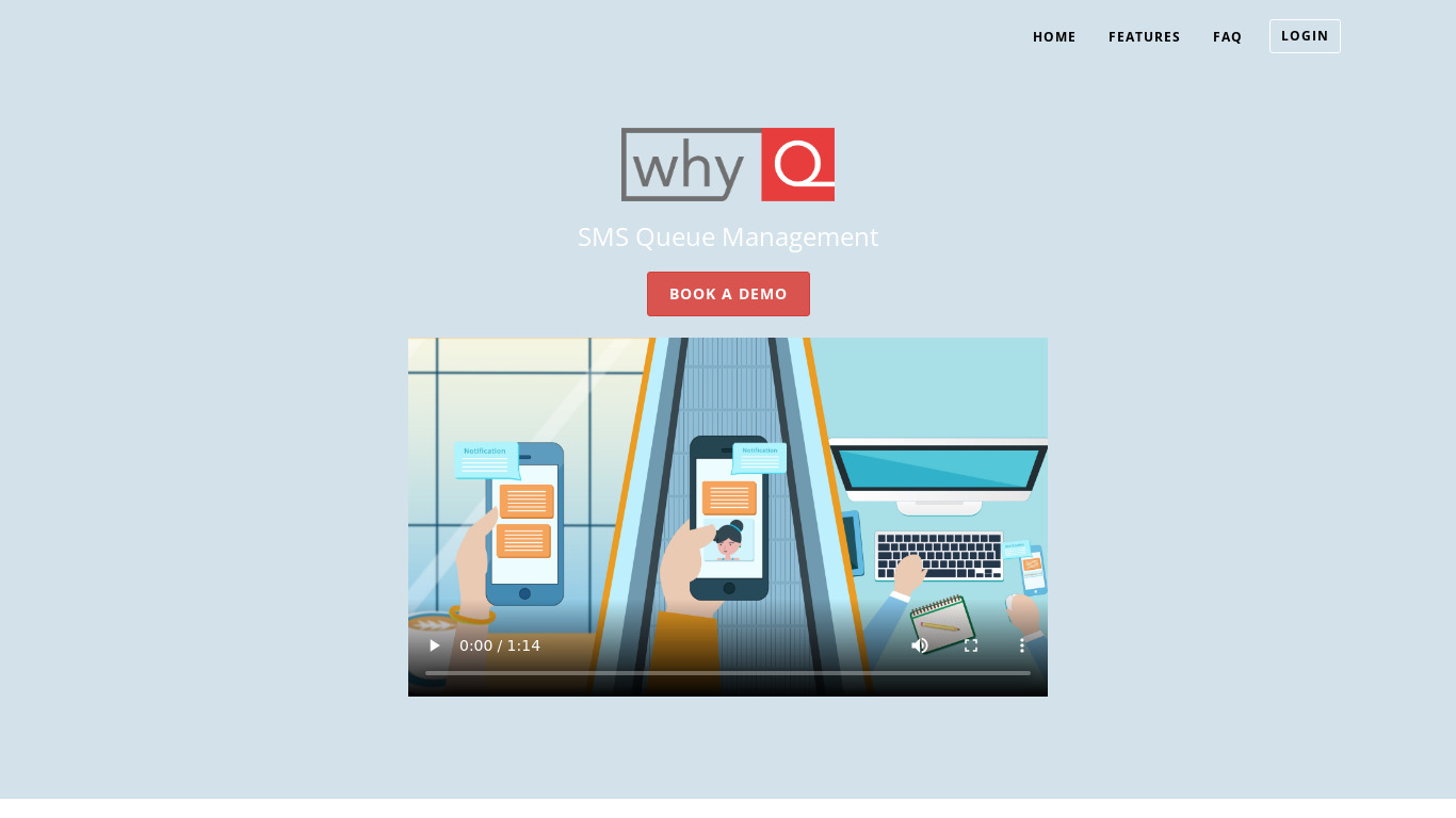 WhyQ Landing page