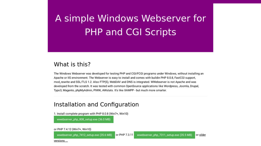 Windows Webserver Landing Page