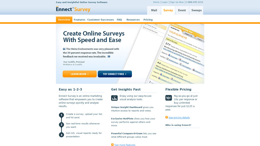 Ennect Survey Landing Page