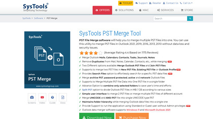 SysTools PST Merge image