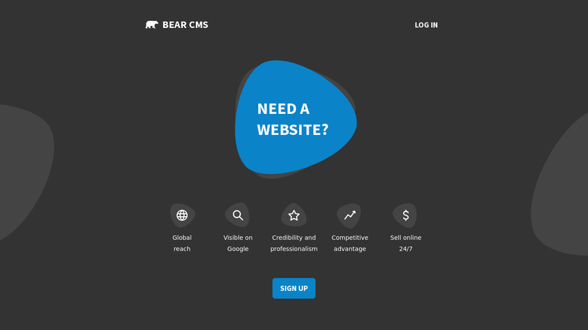 Bear CMS Landing Page