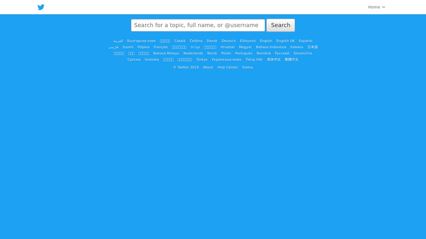 Twitter connect Landing Page