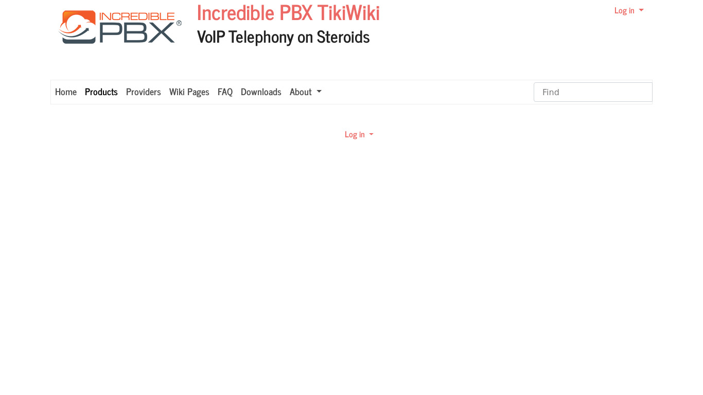 The Incredible PBX Landing page