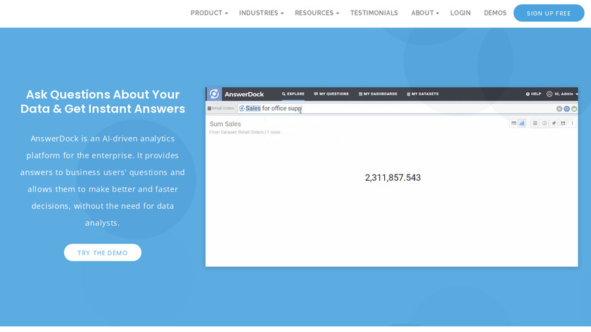 AnswerDock Landing Page