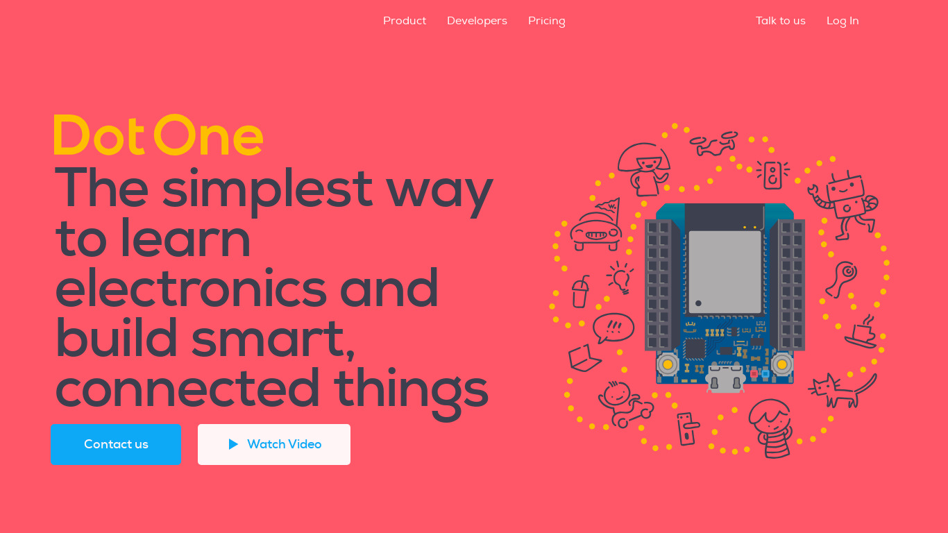 The Dot One Landing page