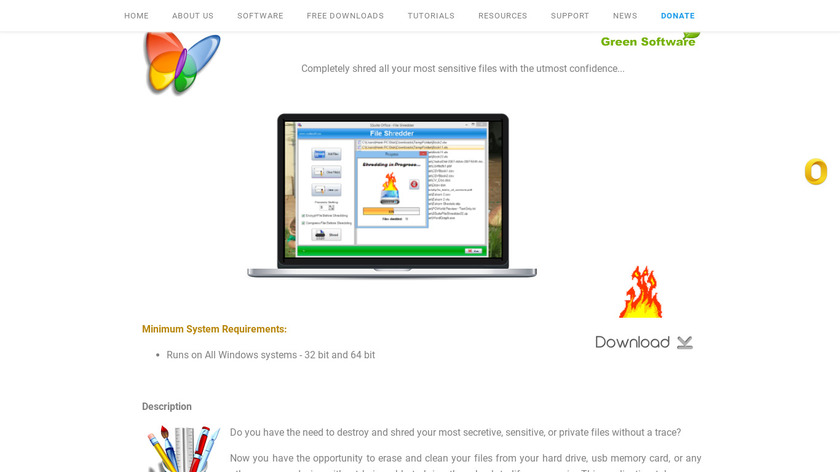 SSuite File Shredder Landing Page
