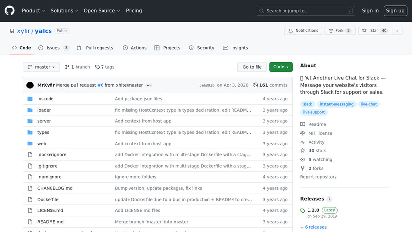Yalcs Landing Page