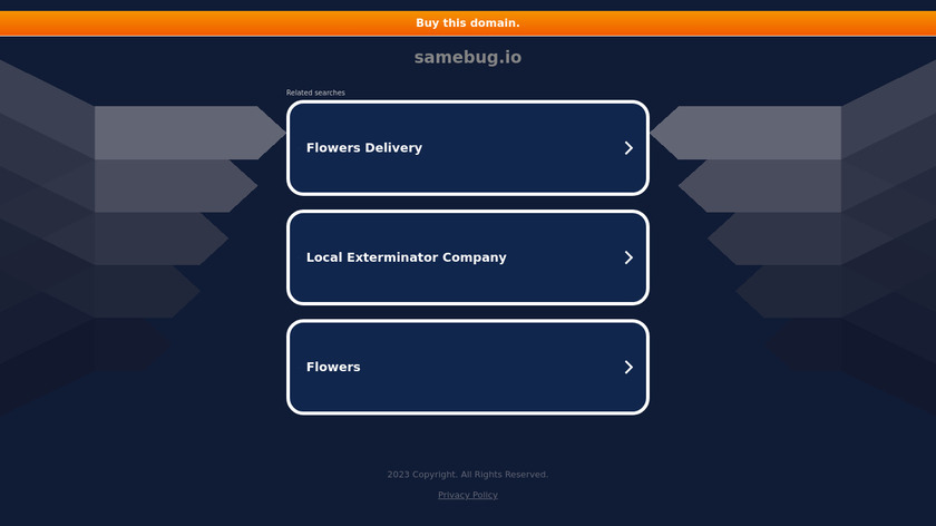 Samebug Landing Page