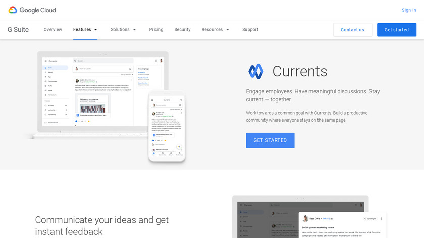 Google Currents Landing Page