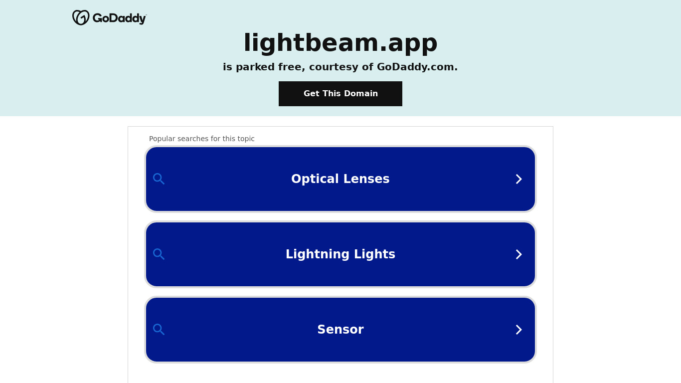 lightbeam Landing page