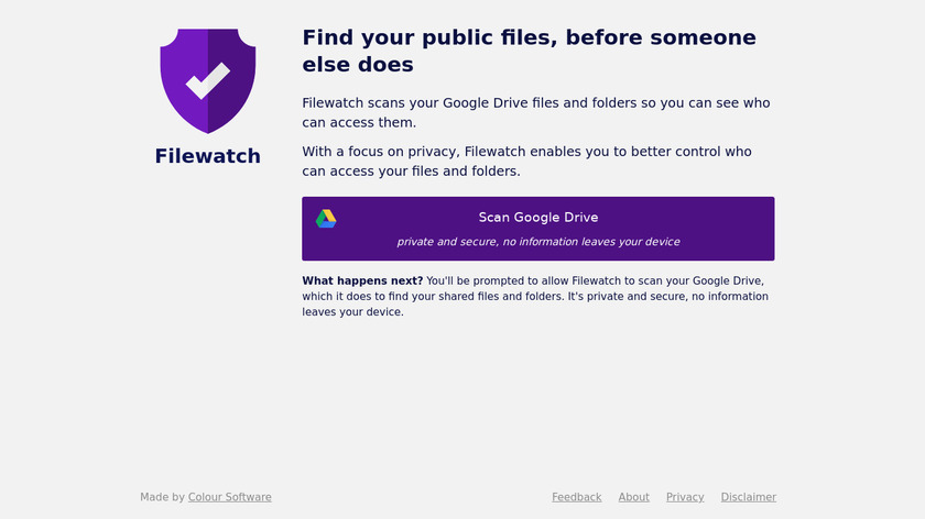 Filewatch Landing Page