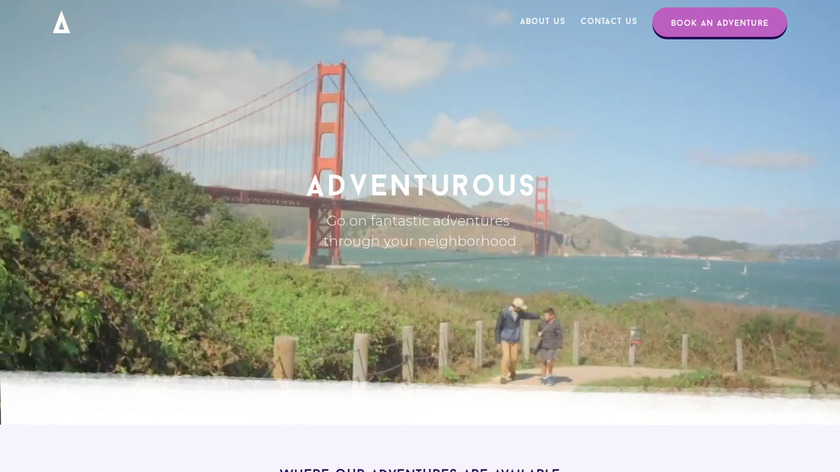 Adventurous.co Landing Page