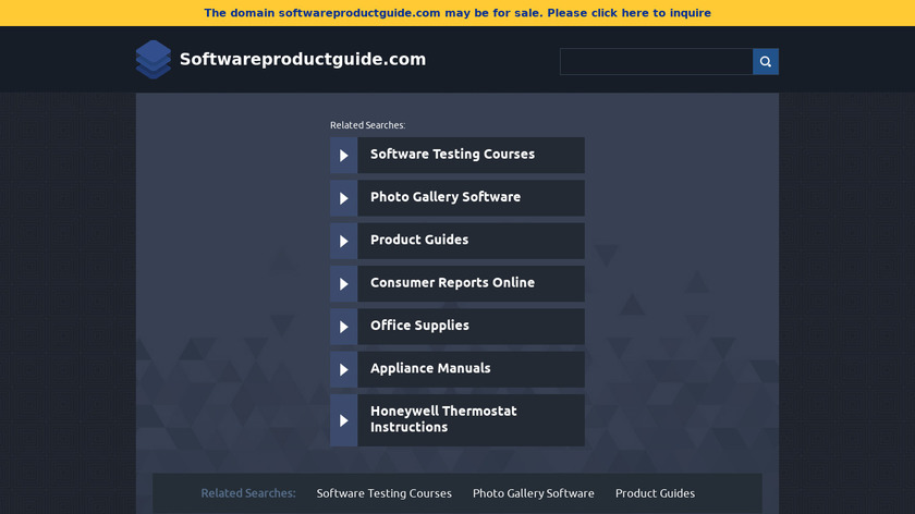 Software Product Guide Landing Page