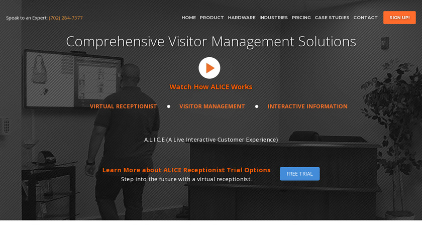 ALICE Receptionist Landing Page