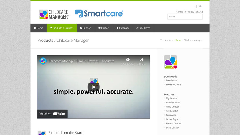Childcare Manager Professional Landing Page