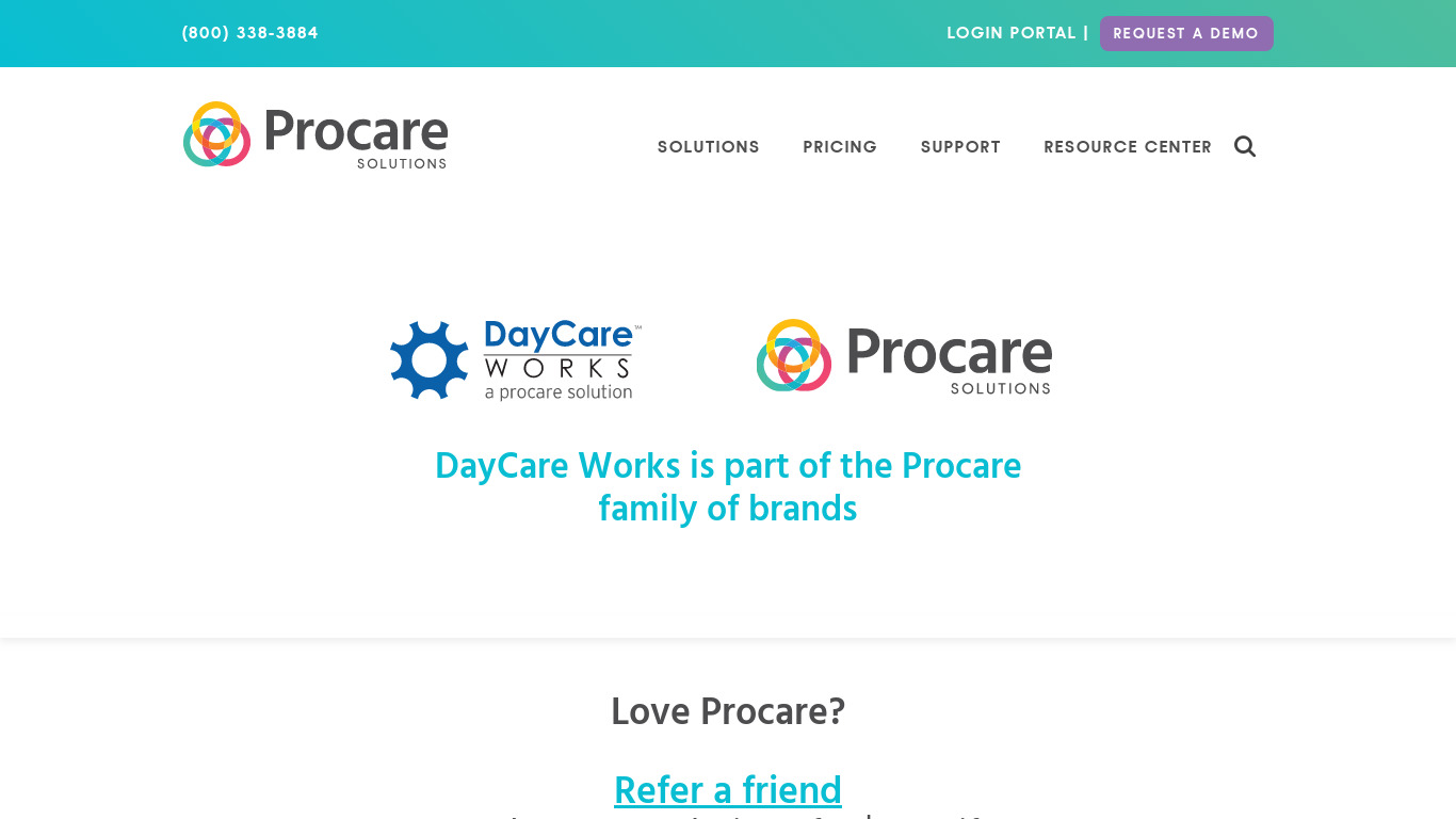 DayCare Works Landing page