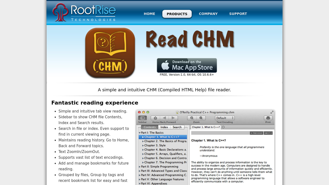 Read CHM Landing page
