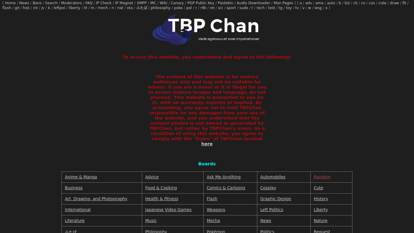 TBPChan Landing Page