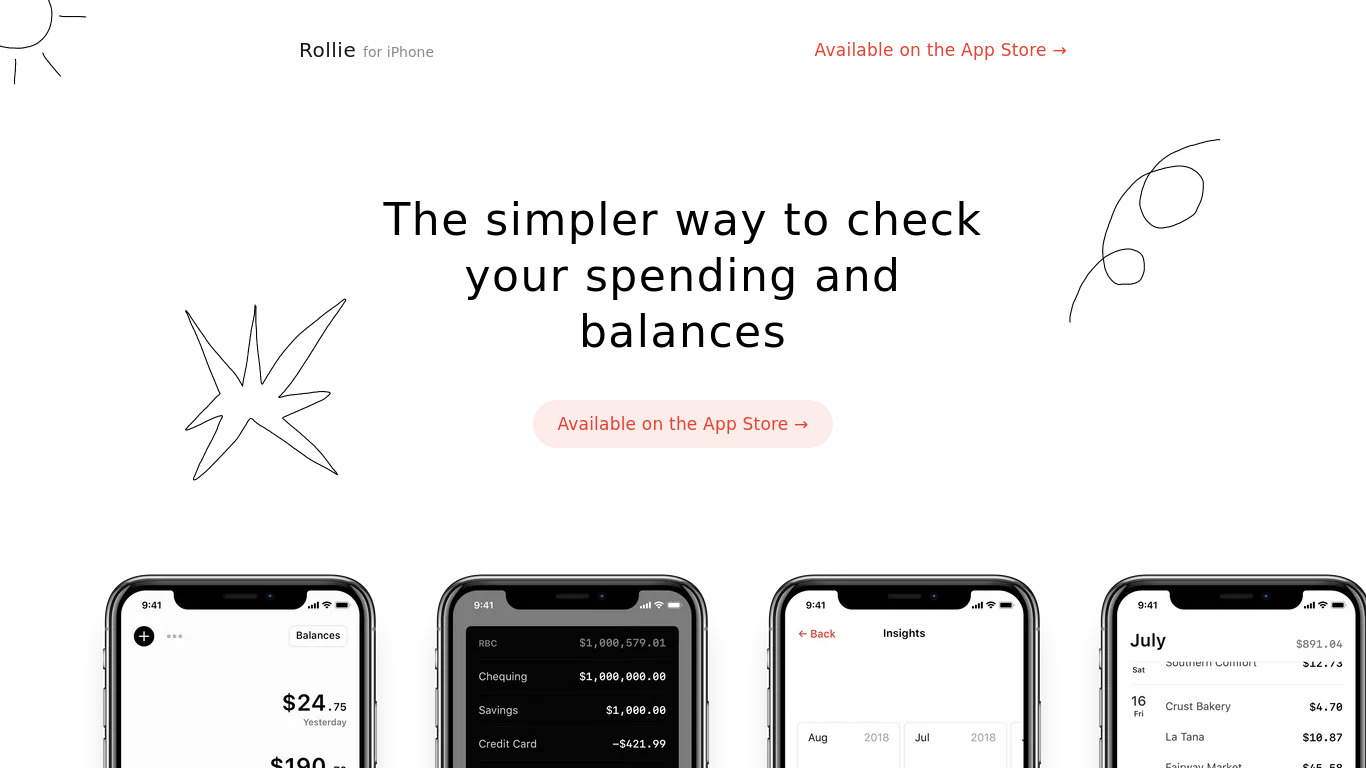Rollie Landing page