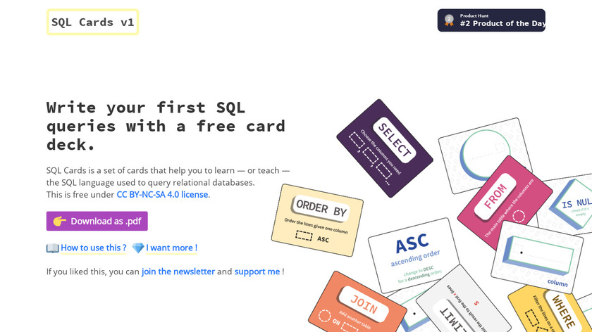 ohhappy.dev SQL Cards Landing Page