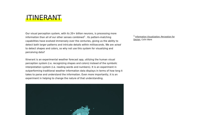 Itinerant Landing Page