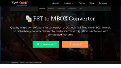 Softknoll PST to MBOX Converter image