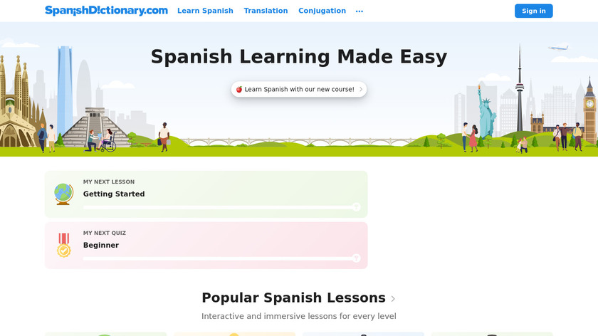 SpanishDict Landing Page