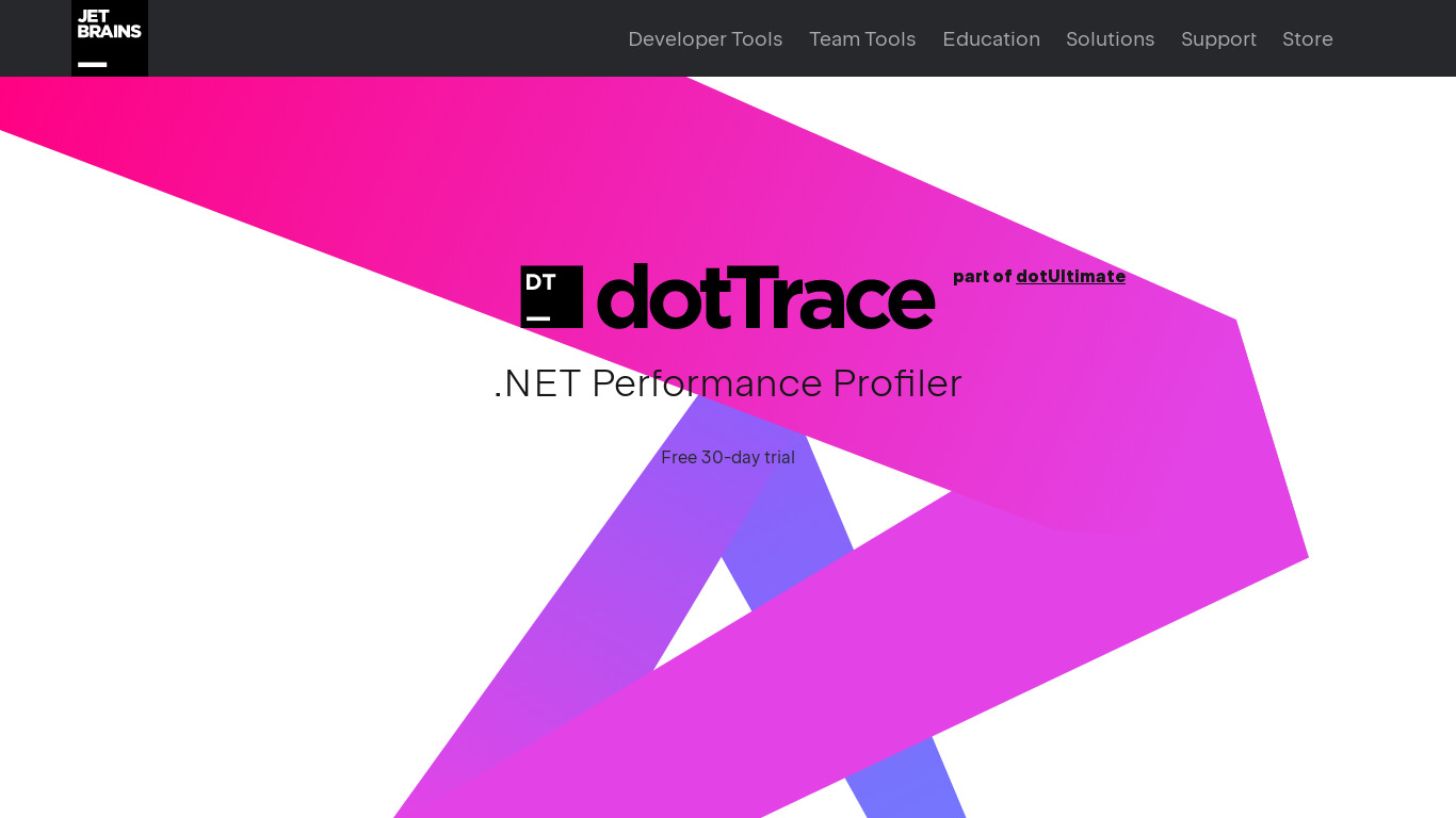 dotTrace Performance Landing page