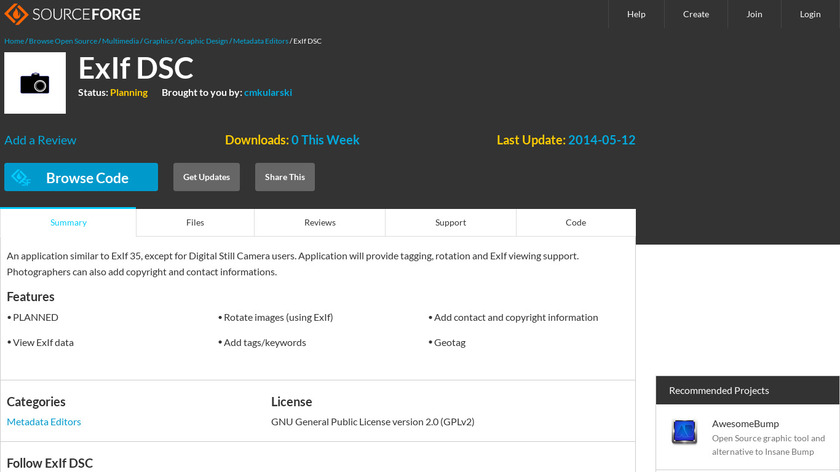 ExIf DSC Landing Page