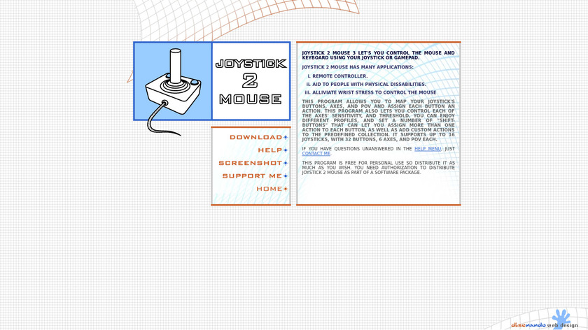 Joystick 2 Mouse Landing Page