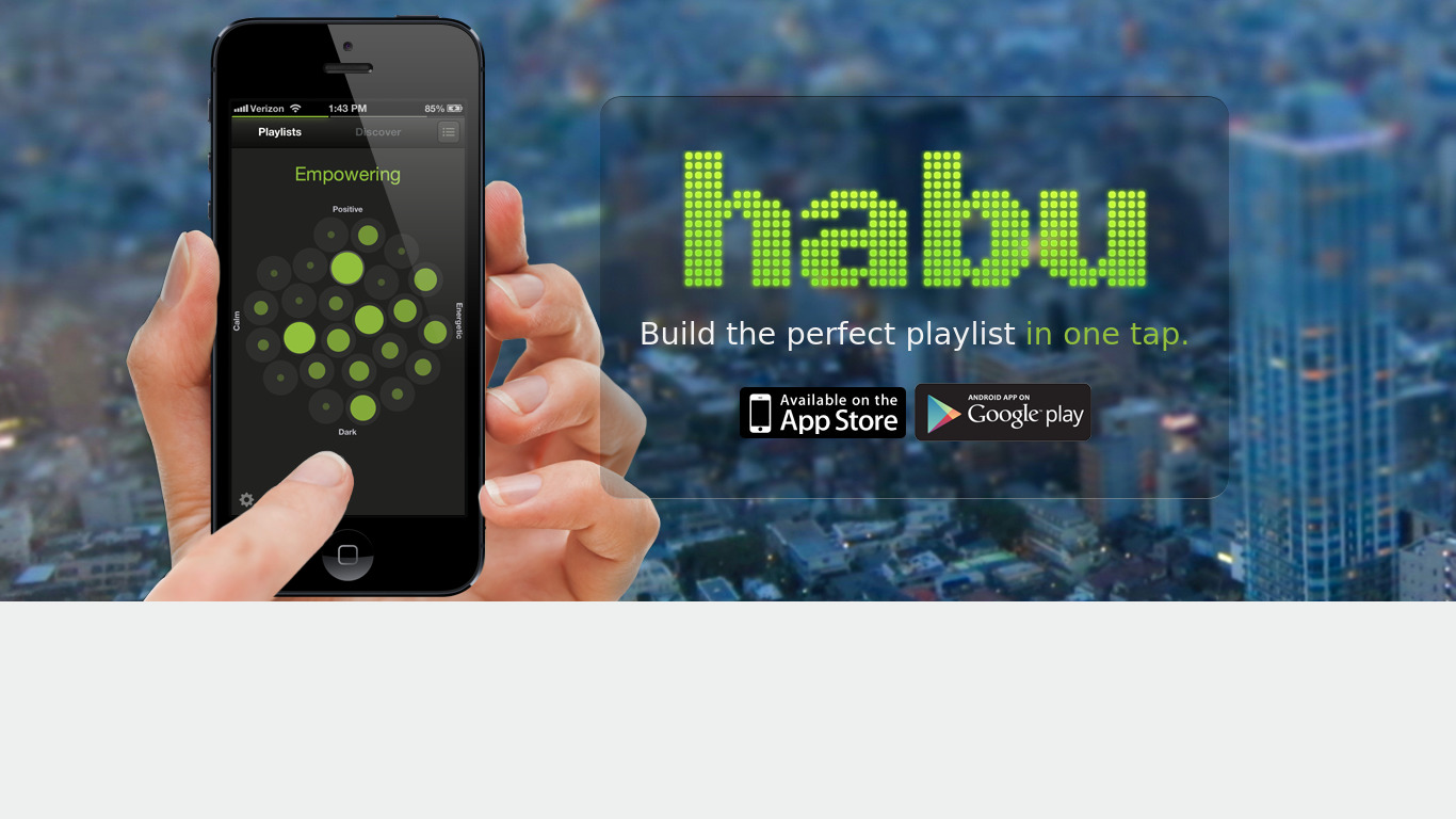 HABU music Landing page